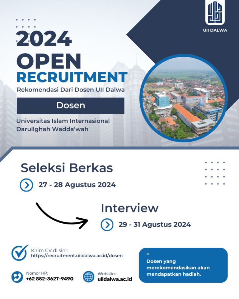 2024 Open Recruitment Dosen UII Dalwa